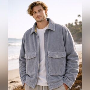 Pure Lure Men's Light Blue Corduroy Jacket